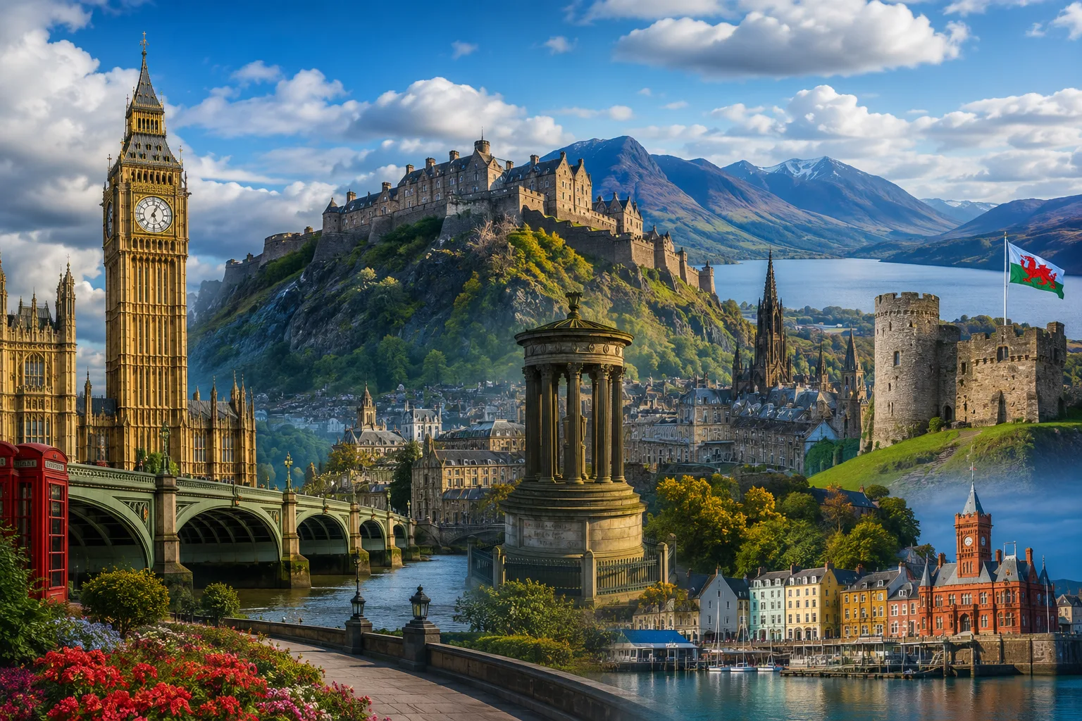 VƯƠNG QUỐC ANH - SCOTLAND - XỨ WALES 10N9D [TH]