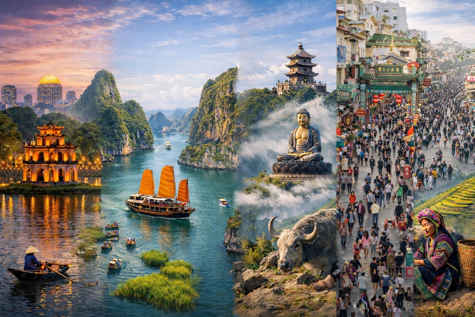 [T5-2A] HÀ NỘI - NINH BÌNH - HẠ LONG - YÊN TỬ - HÀ KHẨU - SA PA 6N5D