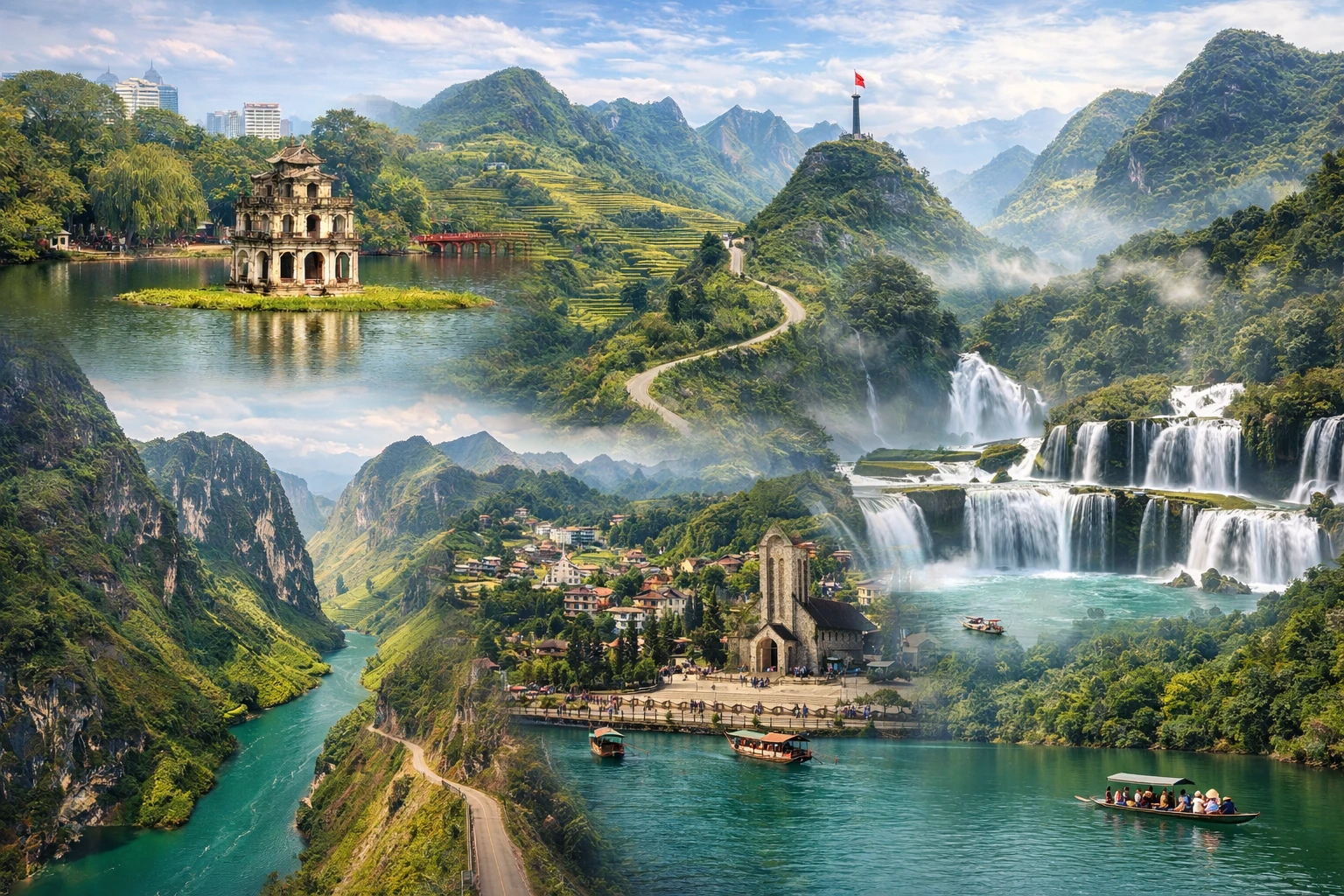 [VLDB] HÀ NỘI - HÀ GIANG - ĐỒNG VĂN - CAO BẰNG - THÁC BẢN GIỐC – BA BỂ 5N4D